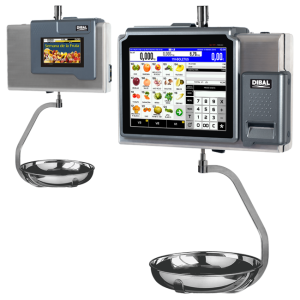 Touch Screen Scales D-955 Stainless Steel Hanging Labels (or Receipts) Linerless Autocutter